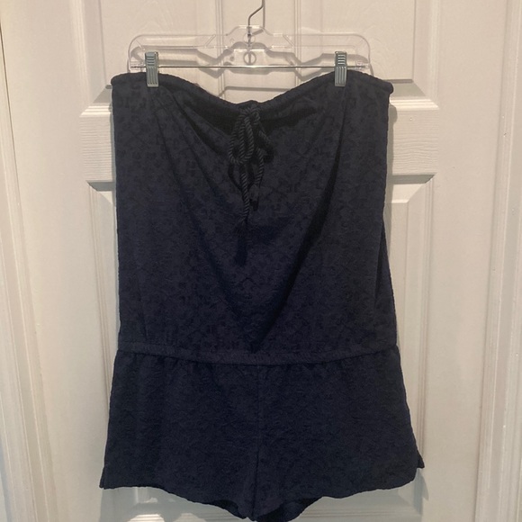 Juicy Couture Pants - Juicy Couture Velvet Strapless Romper